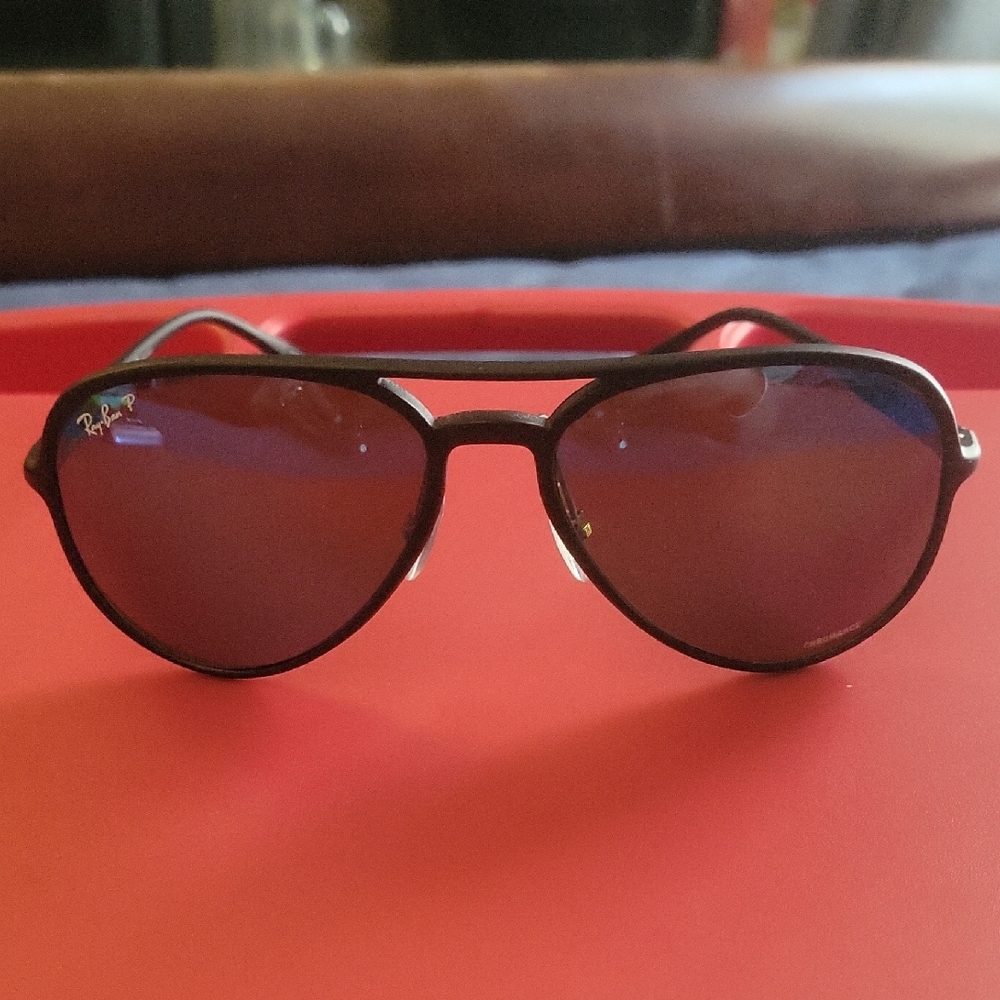 Ray-Ban Black and Blue Aviator Sunglasses